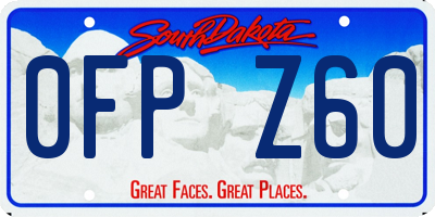 SD license plate 0FPZ60