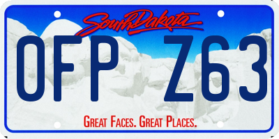 SD license plate 0FPZ63