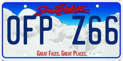 SD license plate 0FPZ66