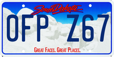 SD license plate 0FPZ67