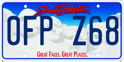 SD license plate 0FPZ68