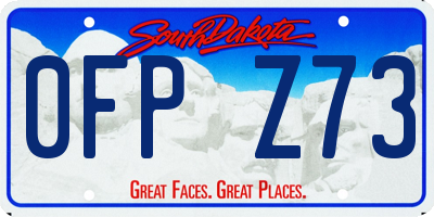 SD license plate 0FPZ73