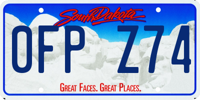 SD license plate 0FPZ74