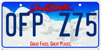 SD license plate 0FPZ75