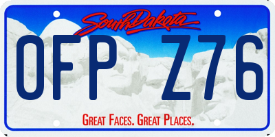 SD license plate 0FPZ76