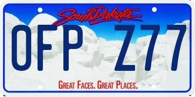 SD license plate 0FPZ77