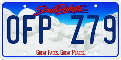 SD license plate 0FPZ79