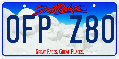 SD license plate 0FPZ80