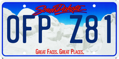 SD license plate 0FPZ81