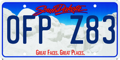 SD license plate 0FPZ83