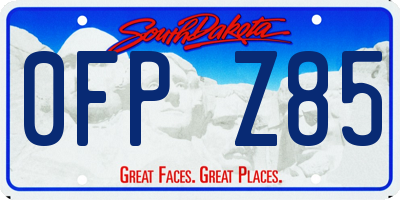 SD license plate 0FPZ85