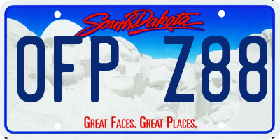 SD license plate 0FPZ88