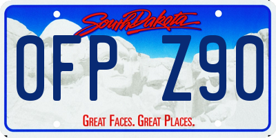 SD license plate 0FPZ90