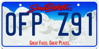 SD license plate 0FPZ91