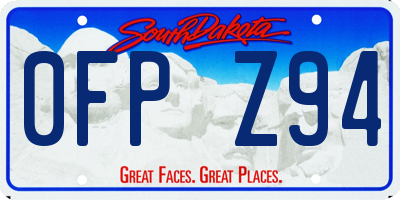 SD license plate 0FPZ94