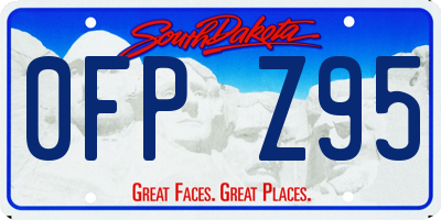 SD license plate 0FPZ95