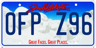 SD license plate 0FPZ96
