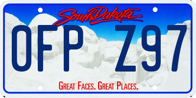 SD license plate 0FPZ97