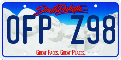 SD license plate 0FPZ98