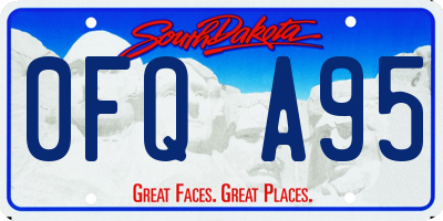SD license plate 0FQA95