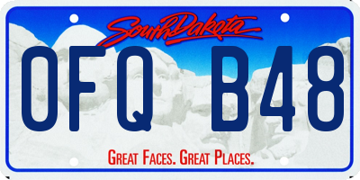 SD license plate 0FQB48
