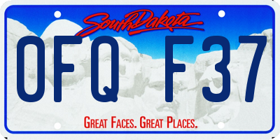 SD license plate 0FQF37