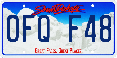 SD license plate 0FQF48