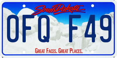 SD license plate 0FQF49