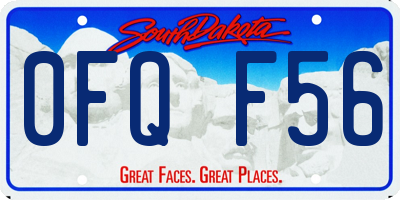SD license plate 0FQF56