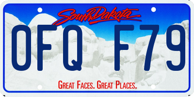 SD license plate 0FQF79