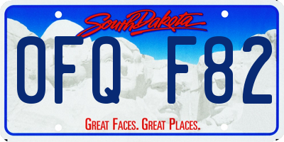 SD license plate 0FQF82
