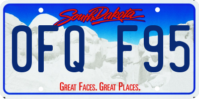 SD license plate 0FQF95