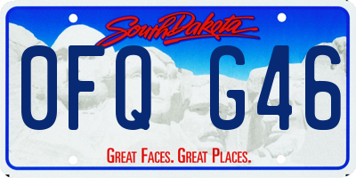 SD license plate 0FQG46