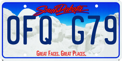 SD license plate 0FQG79