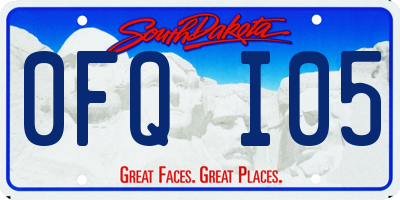 SD license plate 0FQI05