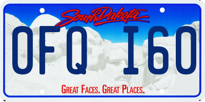 SD license plate 0FQI60