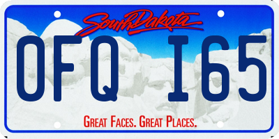 SD license plate 0FQI65