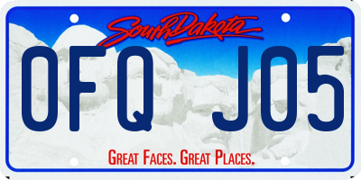 SD license plate 0FQJ05