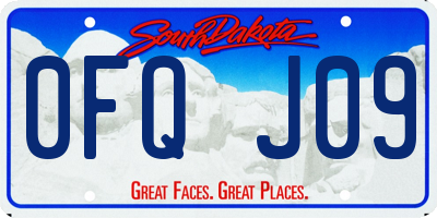 SD license plate 0FQJ09