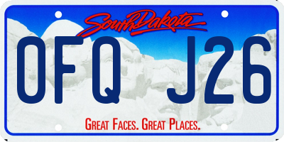 SD license plate 0FQJ26