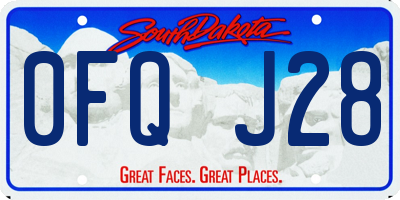 SD license plate 0FQJ28
