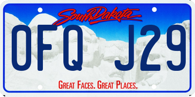 SD license plate 0FQJ29