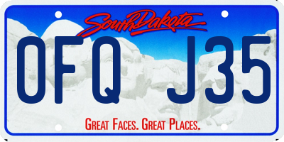 SD license plate 0FQJ35