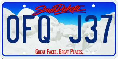 SD license plate 0FQJ37