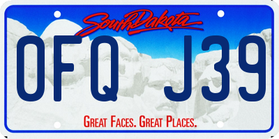 SD license plate 0FQJ39
