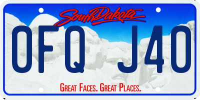 SD license plate 0FQJ40