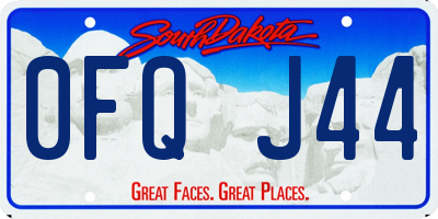 SD license plate 0FQJ44