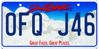 SD license plate 0FQJ46