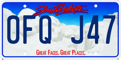 SD license plate 0FQJ47