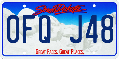 SD license plate 0FQJ48